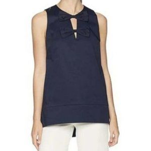 Ted Baker Double Bow Top Navy, Size 10